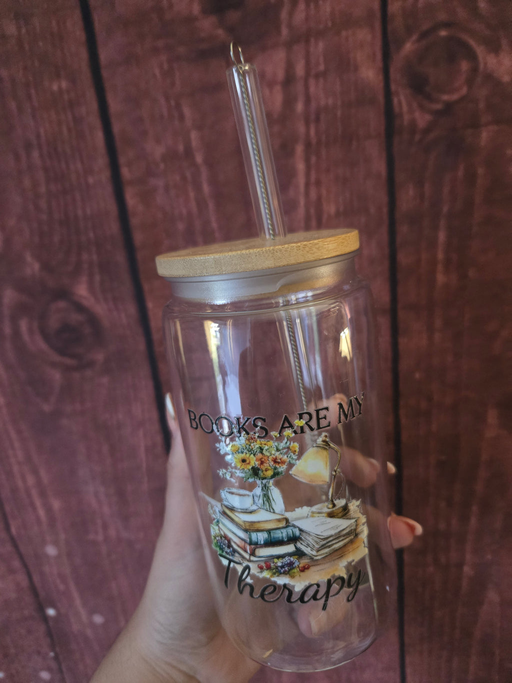 Books Are My Therapy – Bookish Tumbler