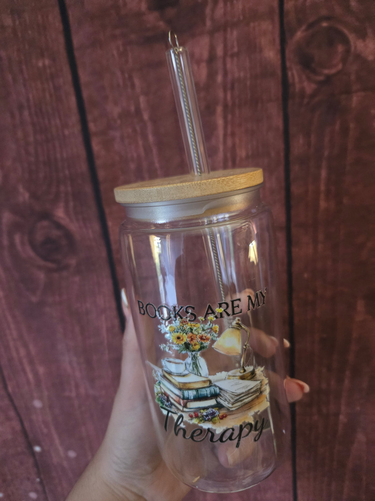 Books Are My Therapy – Bookish Tumbler