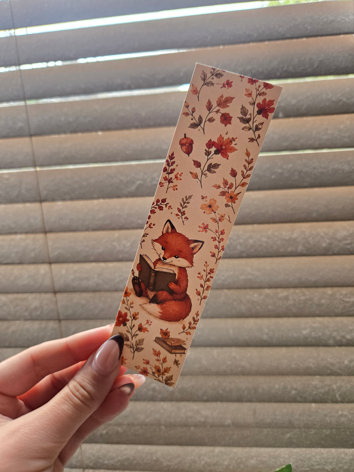 🦊 Fox & Fall Reads Bookmark