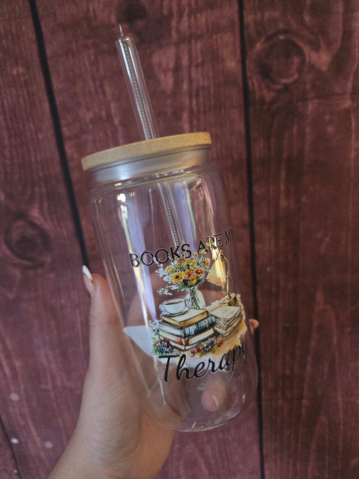 Books Are My Therapy – Bookish Tumbler