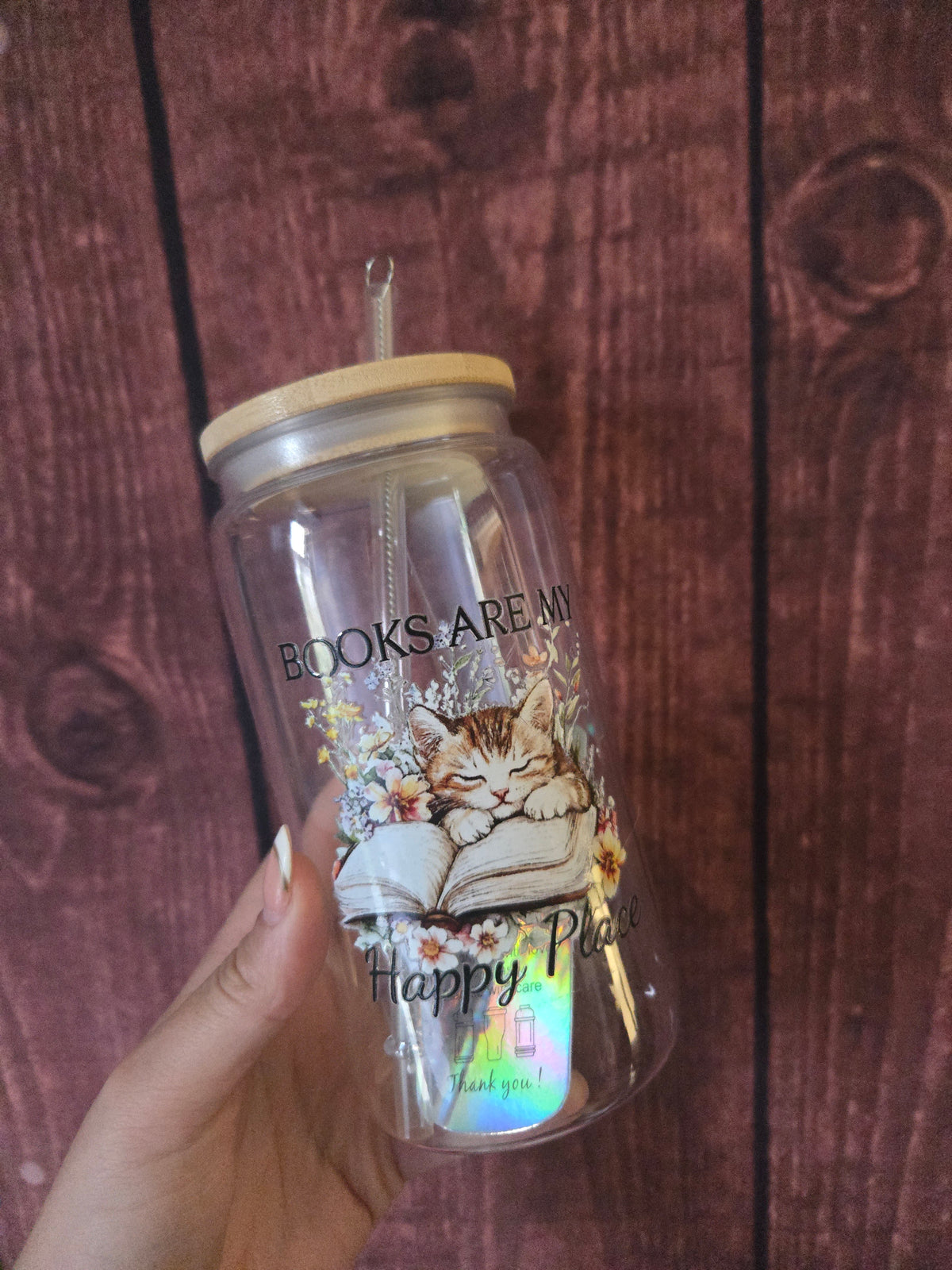 Books Are My Happy Place – Bookish Cat Tumbler