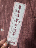 Romance Readers Edition Bookmark