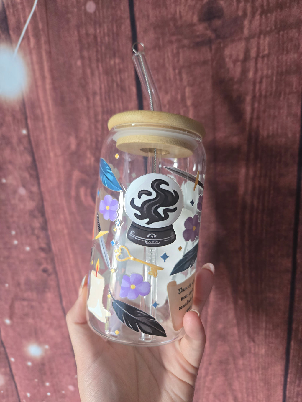 Between Books & Dragons Glass Tumbler