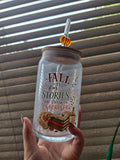 🍂 Fall Is for Stories Glass Tumbler