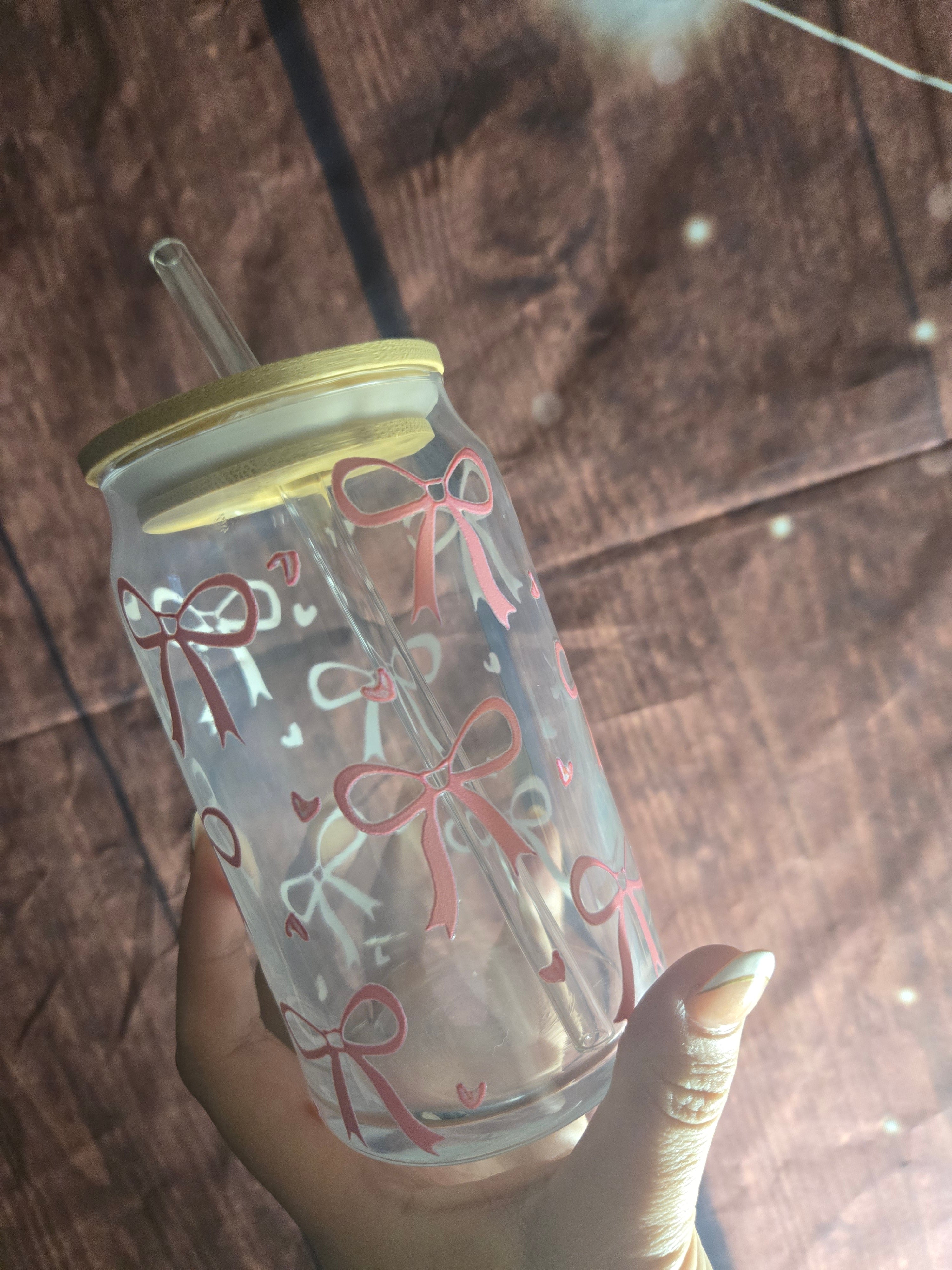 Second Chapter: Coquette Bows Glass Tumbler