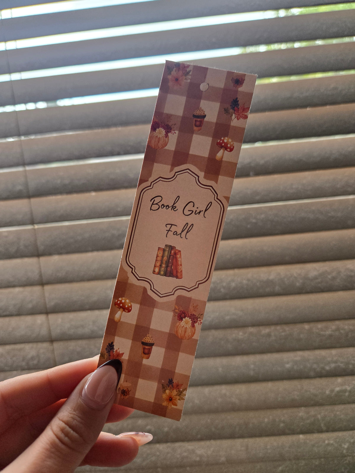 🍂 Book Girl Fall Bookmark