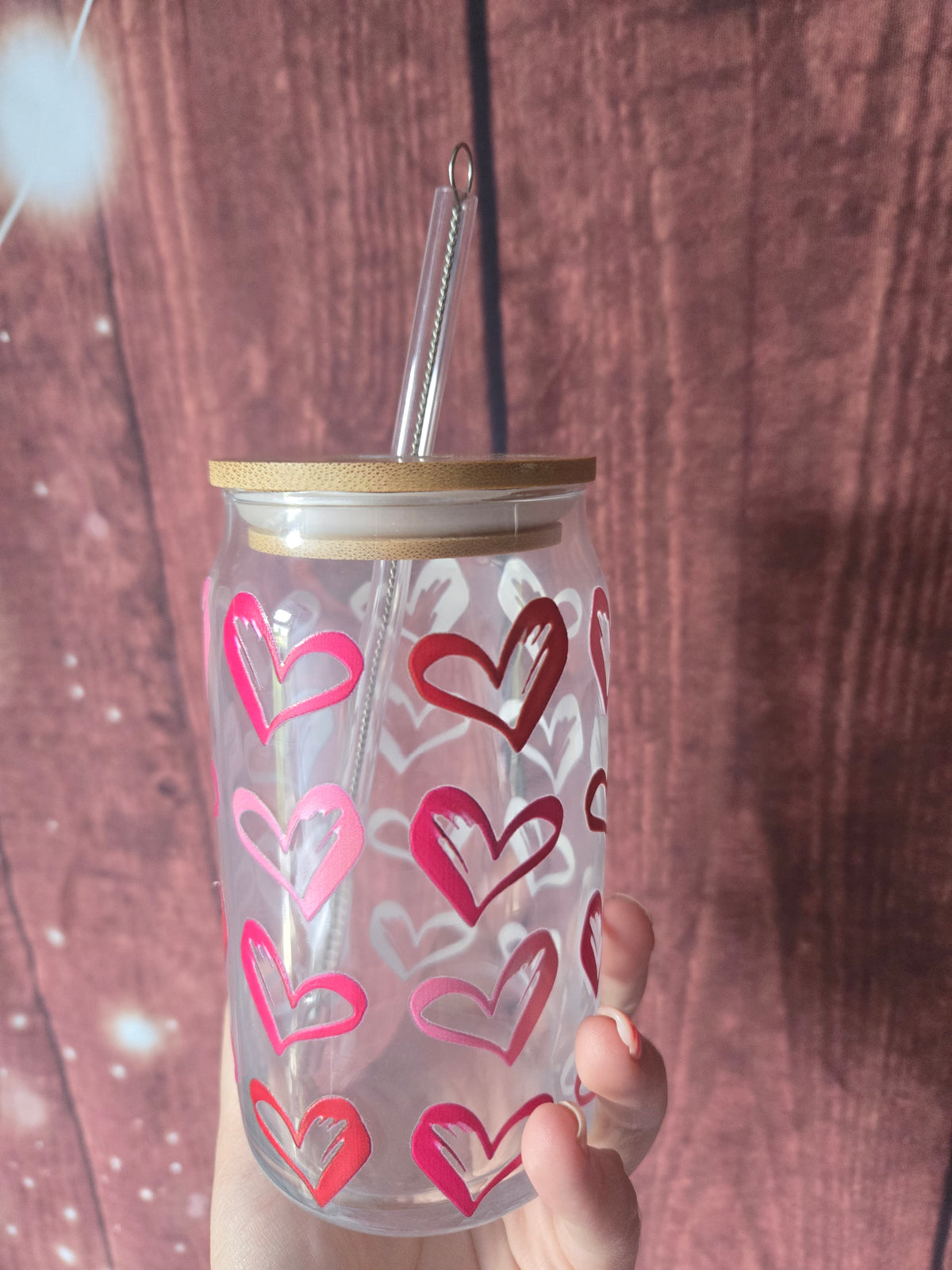 Love Hearts Glass Tumbler