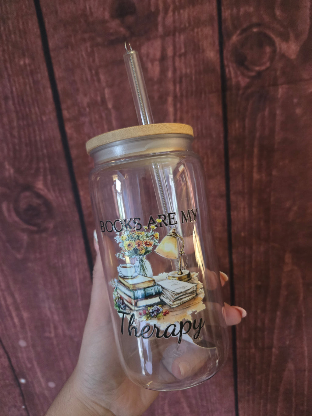 Books Are My Therapy – Bookish Tumbler
