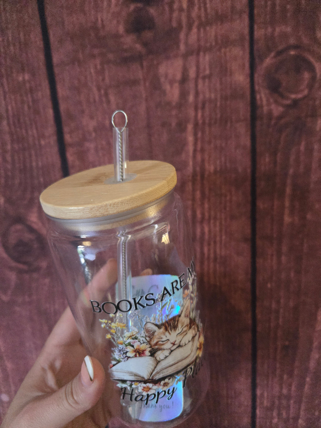Books Are My Happy Place – Bookish Cat Tumbler