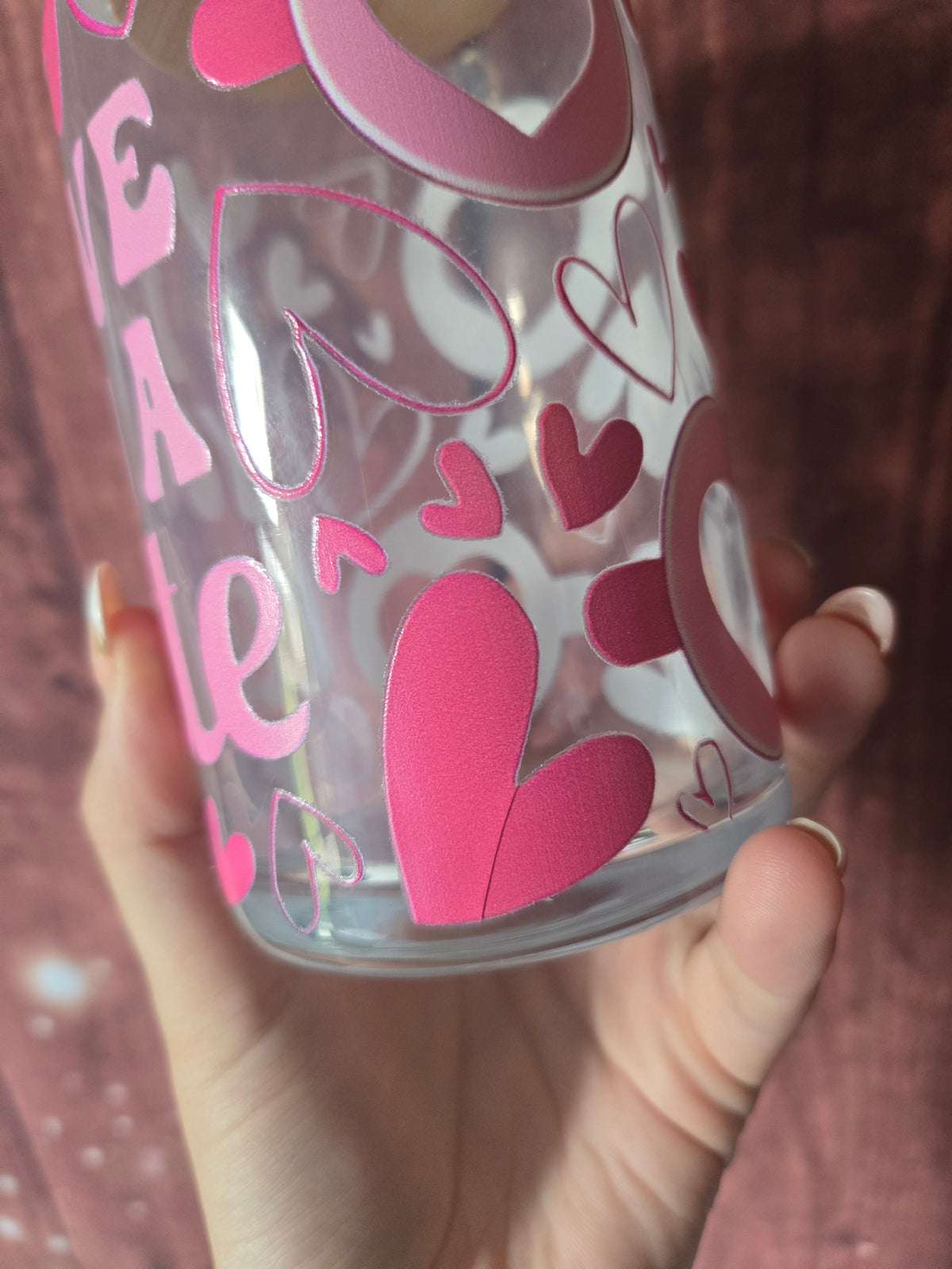 I Love You A Latte Glass Tumbler – Perfectly Imperfect