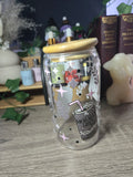 Dark Romance Glass Tumbler with Bamboo Lid & Glass Straw