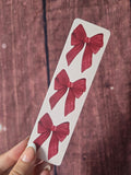 Crimson Coquette Bows Bookmark