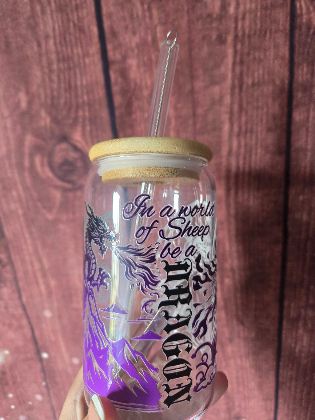 In a World of Sheep, Be a Dragon Glass Tumbler